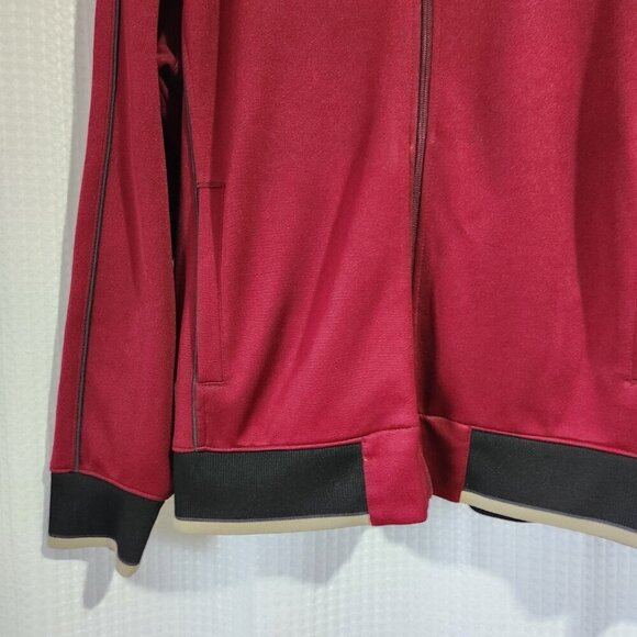 Chaps Track Jacket Men's Large Long Sleeve Ribbed High Neck Cuffs Waist Retro - Picture 5 of 6